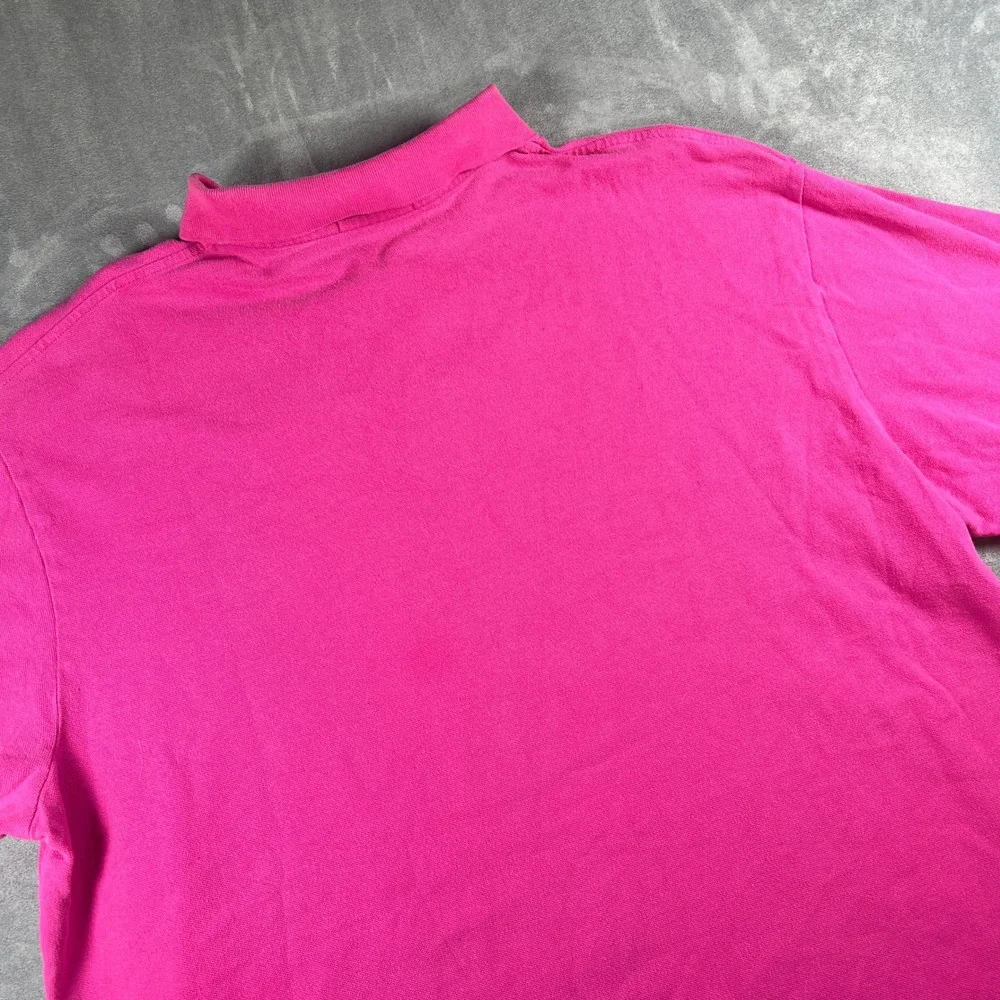 Polo Ralph Lauren Mens 2XLT Tall Pink Short Sleeve Cotton Mesh Polo Green Pony